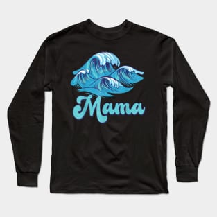 Mama Surf Birthday Beach Family Matching Long Sleeve T-Shirt